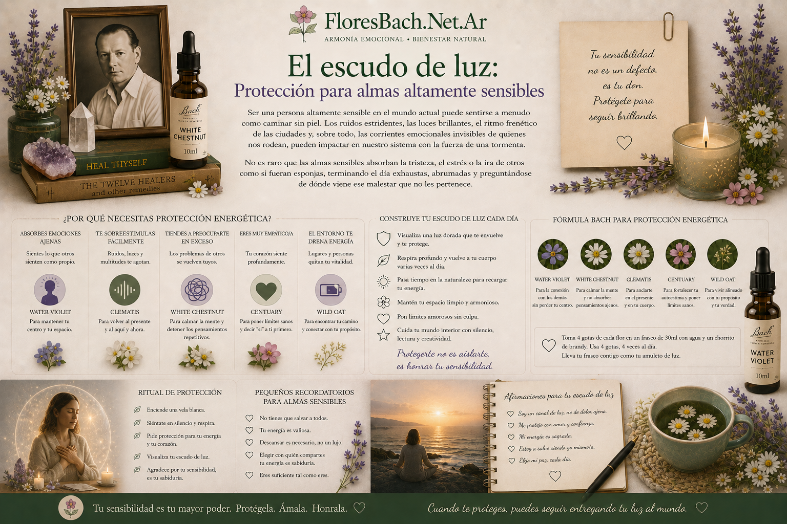 El escudo de luz: Protecci&oacute;n para almas altamente sensibles | Floresbach