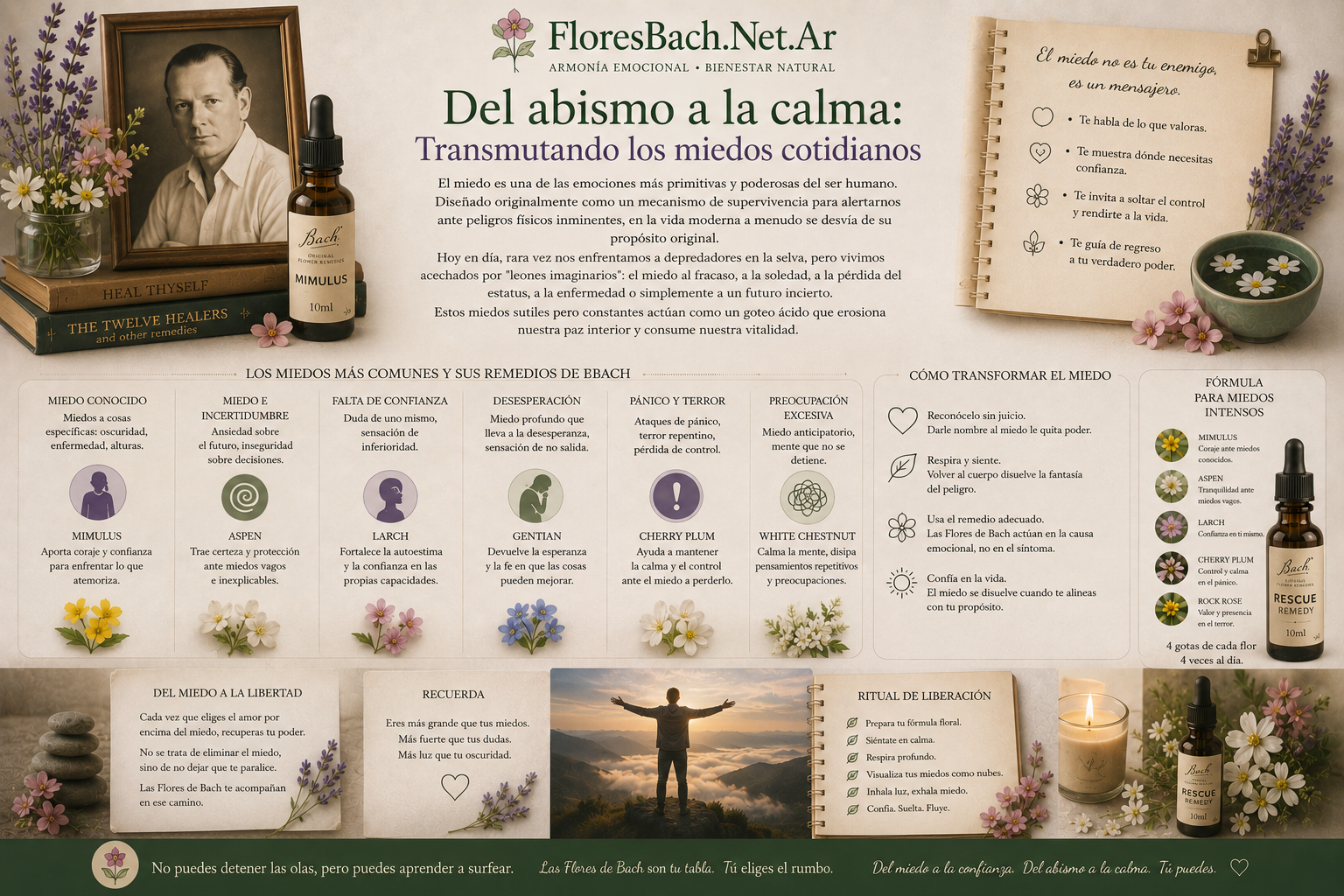 Del abismo a la calma: Transmutando los miedos cotidianos | Floresbach