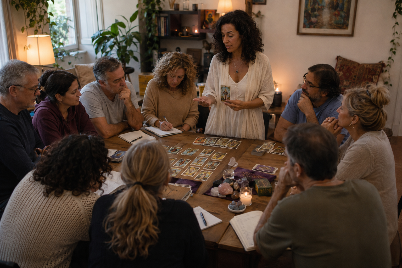 Participantes del retiro holístico de flores de bach disfrutando experiencias de sanación y bienestar